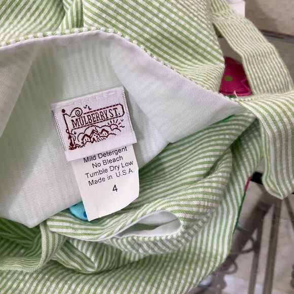 Mulberry St. Dress Little Girls Size 4 Jumper Dress Appliqué’ Turtles NWT! USA - Picture 4 of 9